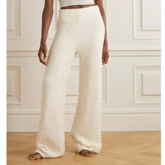 Skims Cozy Knit Boucle Pants Plus Size 4X/5X Bone High Rise Teddy Loungewear - Picture 1 of 16